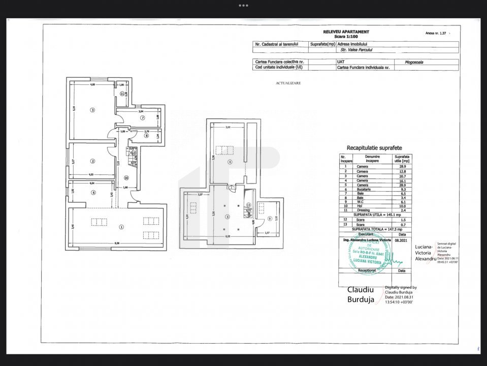 DUPLEX 5 camere in vila, vis a vis Parcul Mogosoaia