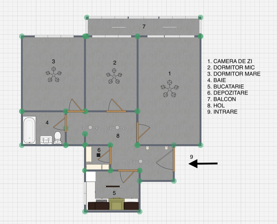 Apartament 3 camere Bulevardul Lacul Tei, STRADAL