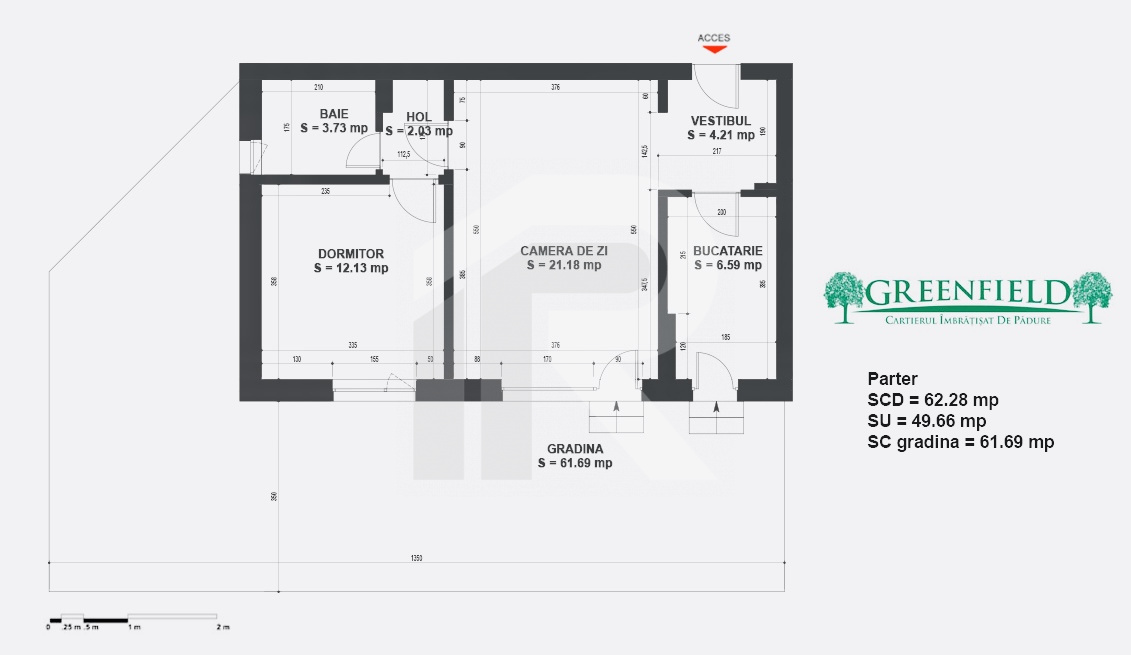 APARTAMENT CU GRĂDINĂ in GREENFIELD BĂNEASA cu 2 CAMERE